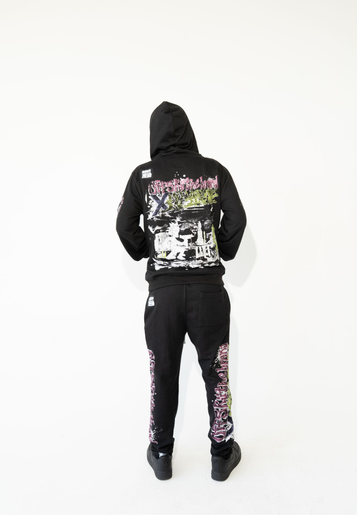 Offskiithebrand X MillionaireMenace sweatpants set black